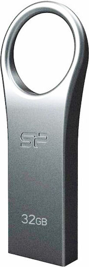 Silicon Power Firma F80 32GB USB 2.0 Stick Ασημί