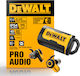 DEWALT Pro‑X2 ANC In-ear Bluetooth Handsfree Ακουστικά με Αντοχή στον Ιδρώτα και Θήκη Φόρτισης Μαύρα