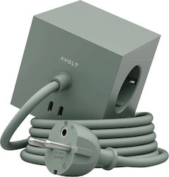 AVOLT PowerCube 3 Θέσεων με Καλώδιο 3m/ Πράσινο AVOLT PowerCube 3 Θέσεων με Καλώδιο 3m/ Πράσινο