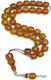 Roloi Komboloi Mastic Worry Beads with 33 Beads Honey 32cm
