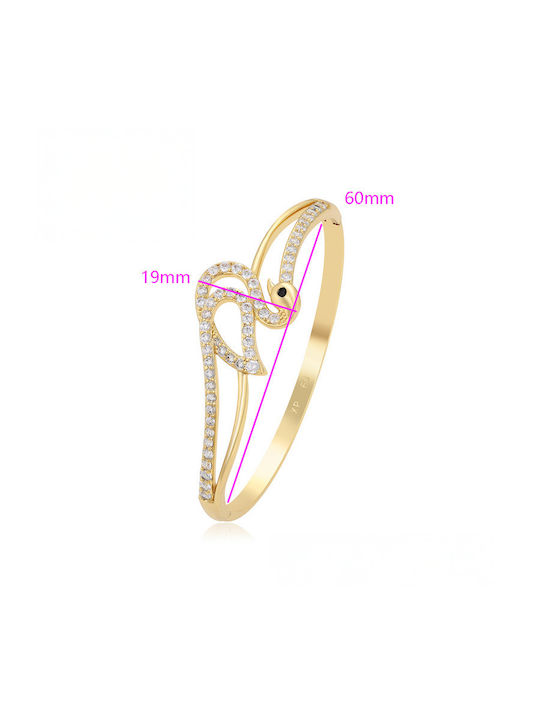 Chrysothemiss Γυναικείο Βραχιόλι Golden Whim Σχέδιο & Λευκά Ζιργκόν Chrysothemiss Γυναικείο Βραχιόλι Golden Whim Σχέδιο & Λευκά Ζιργκόν