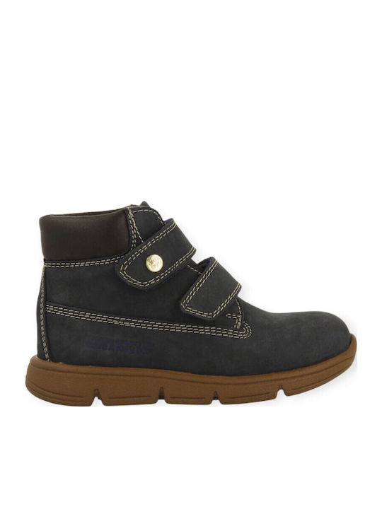 Leather Kids Boots Navy Blue