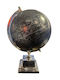 Schwarzer Silberner Globus mit Basis 41cm