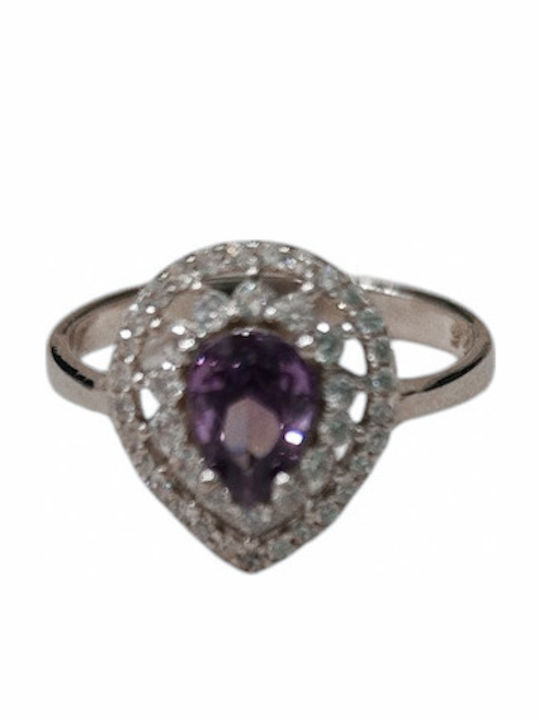 Flavus Damenring Silber Zirkon Silver 925