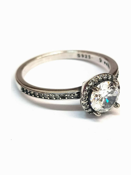 Amalfi Accessories Ring with Zircon made of Silver