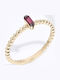 Lunaorocreations Women's Ruby Yellow Gold Ring