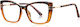 Techsuit Anti-Blue Light Glasses Reflex PC 2273 Women Oversized TR90 & Metal Frame AC Lens Transparent Leopard
