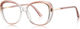 Techsuit Anti-Blue Light Glasses Reflex PC 2265 Women Butterfly TR90 & Metal Frame AC Lens Transparent Brown