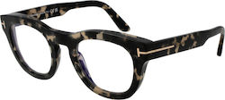 Tom Ford Brillenfassung Ft5873-b 005 49 Blaulichtblockierende Brillen Farbe Blau