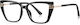 Techsuit Anti-Blue Light Glasses Reflex PC 2275 Women Rectangle TR90 & Metal Frame AC Lens Black Gold