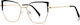 Techsuit Anti-Blue Light Glasses Reflex PC 3156 Women Cat Eye Metal Frame AC Lens Gold Black