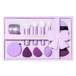 Jessup Beauty Set with Make Up Brushes and Sponges 11 Pieces