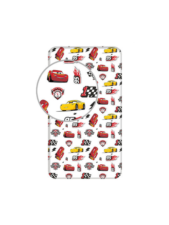Disney Σεντόνι Μονό Βαμβακερό Cars 90x200cm