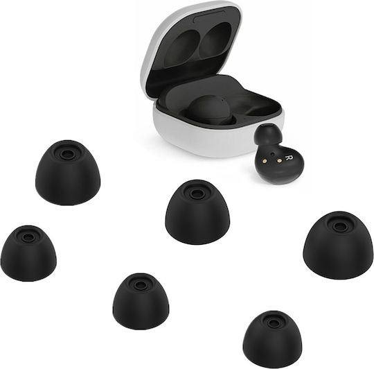Καλύμματα Σιλικόνης σε Μαύρο χρώμα για Galaxy Buds2