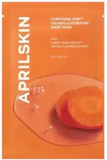 Aprilskin Carrotene Ipmp Успокояваща и Хидратираща Тканева Маска за Лице Сентела Бета-каротин Мадекасозид Пантенол 22642 Onp-22642
