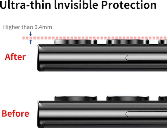 Camera Protection Tempered Glass Silver for the Samsung Galaxy S22 Ultra 5G