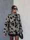 Γυναικείο Πουλόβερ Animal Print Γκρι