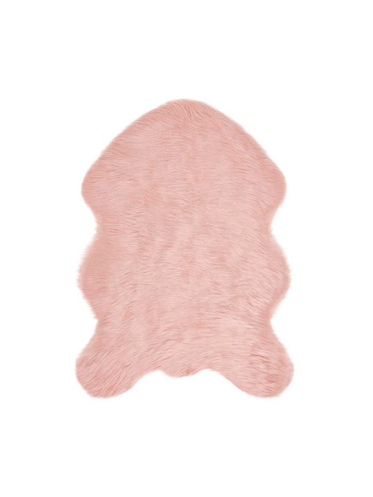 vidaXL Rug Fireplace Rectangular Leather Pink