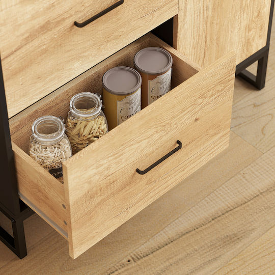 Floor Cabinet Black 88x35x160cm