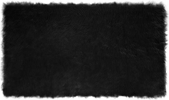 vidaXL Teppich Kamin Rechteckig Leder Black