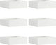 vidaXL Metal Garden Border in White Color 40x40cm