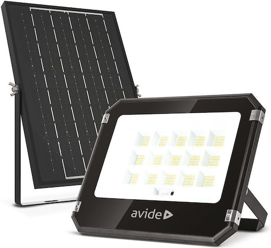 Avide Ηλιακός Προβολέας LED 100W Ρυθμιζόμενο Λευκό με Τηλεχειριστήριο