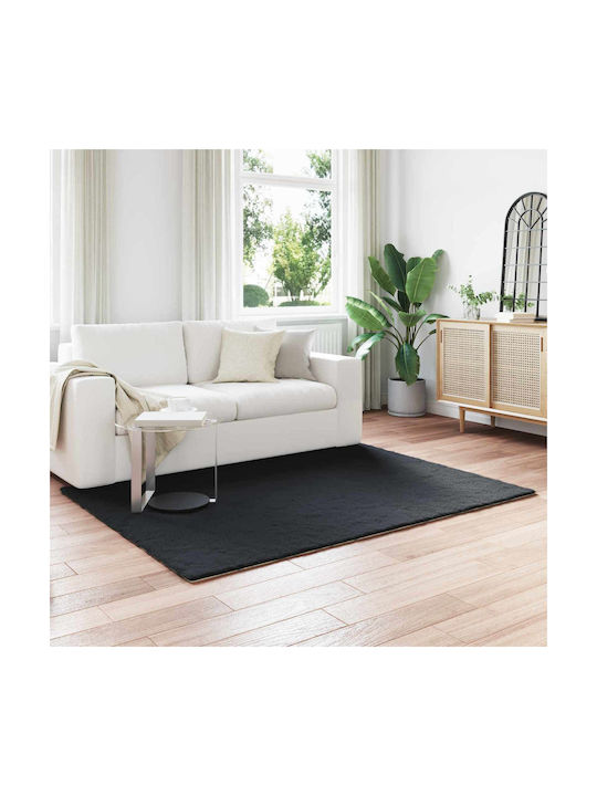 vidaXL Rug Rectangular Black