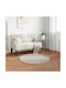 vidaXL Rug Round Beige