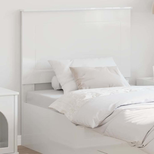 vidaXL Hölzernes Kopfstütze für Betten Hochglanz Weiß 90x100cm