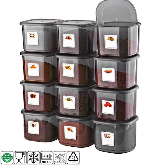 Set 12 Bucăți Vaze Utilizare Generală Cu Capac Sticlă Gri 500ml 12 Bucăți Set 12 Bucăți Vaze Utilizare Generală Cu Capac Sticlă Gri 500ml 12 Bucăți