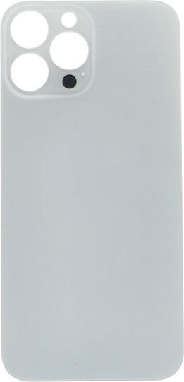 Batterieabdeckung Battery Door Adhesive Large Hole Weiß für iPhone 13 Pro Max