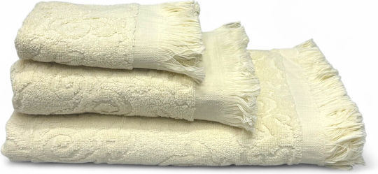 Olia Home Хавлиена кърпа за тяло 70x140см. Бежов Тегло 500гр/кв.м