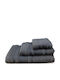 Olia Home Σετ Πετσέτες Μπάνιου 3τμχ Γκρι Βάρους 550gr/m²