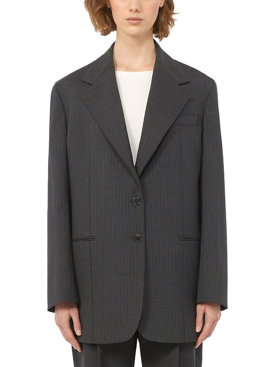 Max Mara Weekend Edmea Damen Doppelreihiges Blazer Dunkelgrau