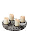 Philippi Candle Holder Metal in Black Color 35x35x35cm 1pcs