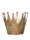 Crown Candle Holder Metal in Gold Color 16cm 1pcs