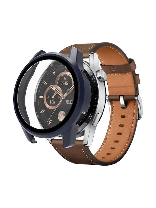 2 1 Tragbare Hülle + Glas Huawei Watch GT 3 42mm Marineblau