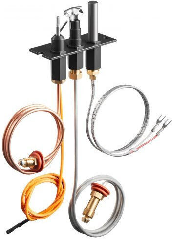 Vevor Gas Pilot Assembly Oe 485-510a 4021-736 2103-010 Gas Fireplace Pilot Assembly Kit Natural Gas Ignition Replacement Compatible Models Quadra-fire Heat & Glo Heatilator Black