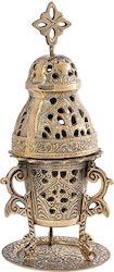 Traditionelles Yan-nioiotiko Orthodoxes Messing Vigilölampen Tablett Deckel 20x8,5 cm