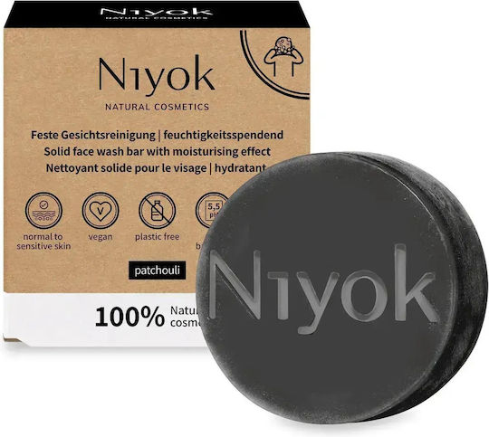 Niyok Patchouli Facial Cleansing Soap Bar Against Imperfections and Moisturizing Action 80g