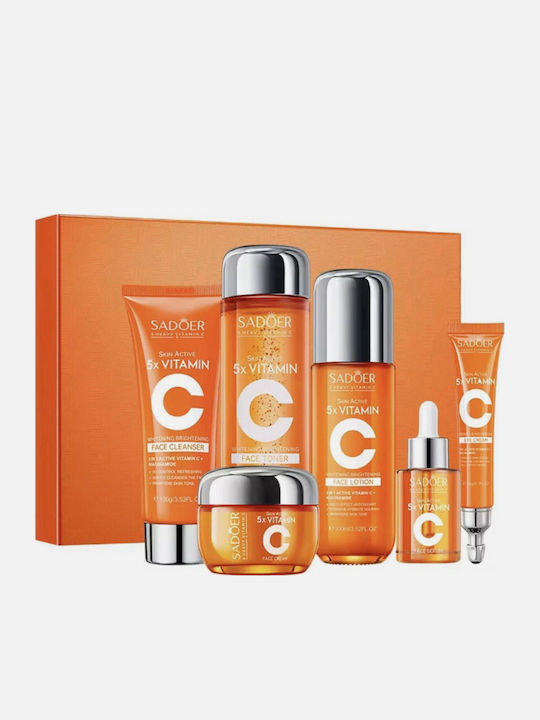 Sadoer 5x Vitamin C Σετ Περιποίησης για Λάμψη, Αντιγήρανση & Ενυδάτωση
