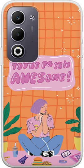 You Are Awesome Oppo A5 4G/5G Flexible TPU Transparent Silicone Mobile Phone Case