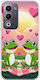 Mobile Phone Case Valentine's Day Frogs In Love At Sunset Oppo A5 4g/5g Flexible TPU Transparent Silicone
