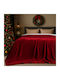 Astron Italy Κουβέρτα Βελουτέ Υπέρδιπλη 220x240εκ. Redwine 28362836