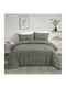 Olia Home Set Cearșafuri Single 170x260cm. Verde măsliniu 3buc