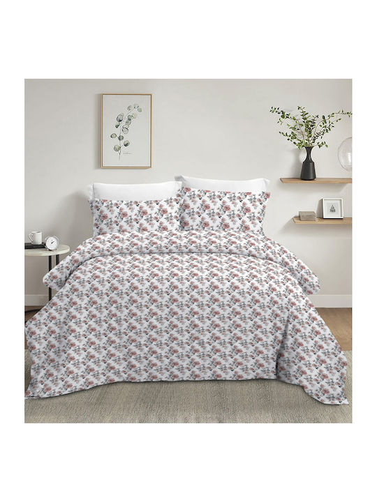 Olia Home Σετ Σεντόνια Μονά 170x260εκ. Floral (...