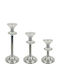 Marhome Set Metal Candle Holders in Silver Color 10cm 3 Pieces
