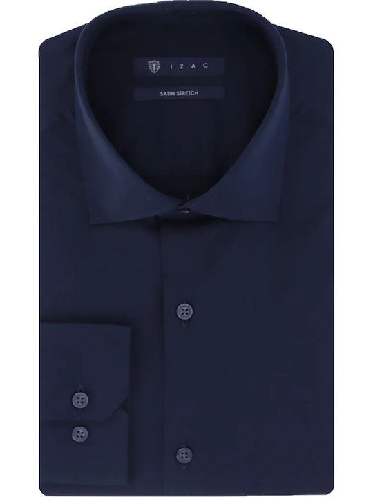 Langärmlig Baumwolle Hemd Blue
