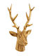 TnS Christmas Reindeer Head Gold Eram 12x8x22cm Polyresin 04.r-25143