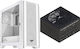 Preyon Nest Windy Gaming Midi-Turm Computergehäuse mit Seitenfenster Weiß + Netzteil Preyon Eagle Power Gold 750W
